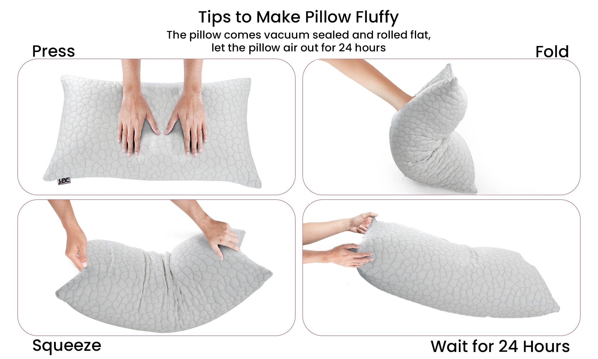 Lux Decor Shredded Memory Foam Pillows 2 Pack