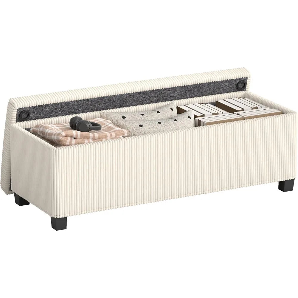44 Inches Storage Ottoman Bench,