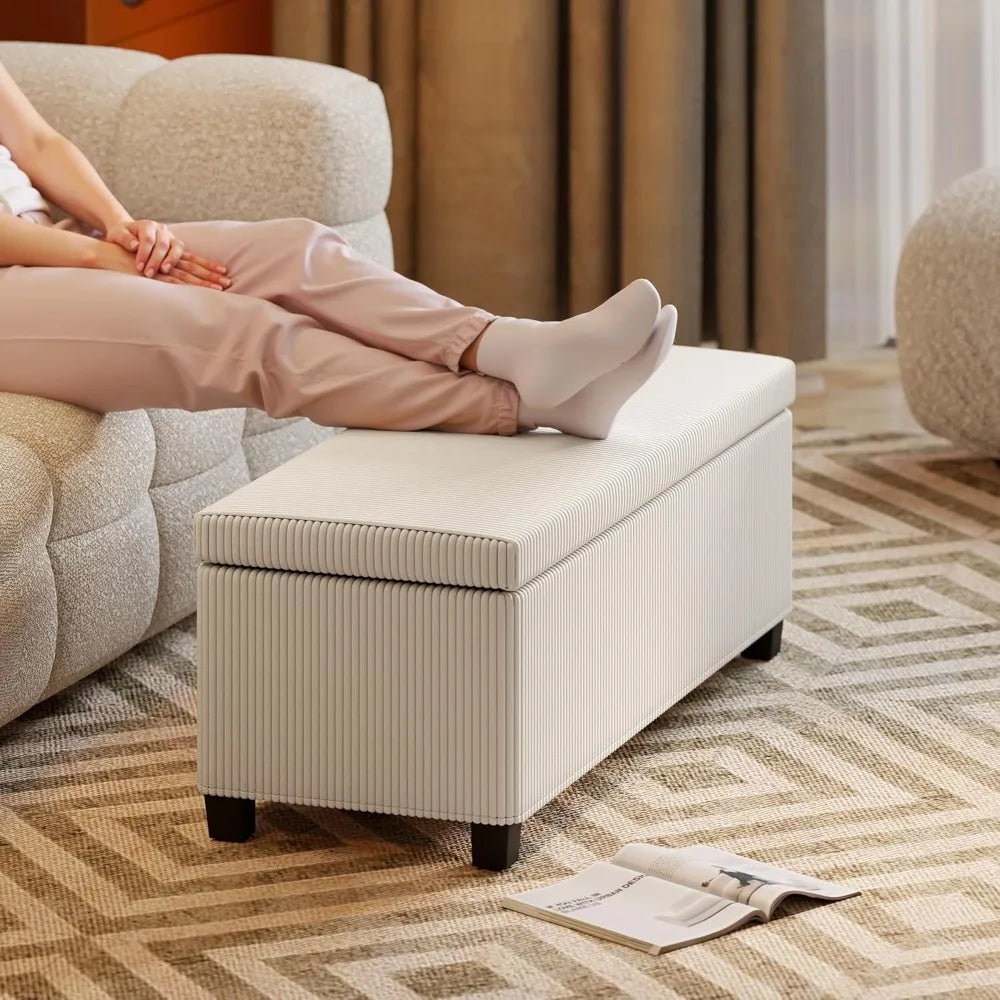 44 Inches Storage Ottoman Bench,