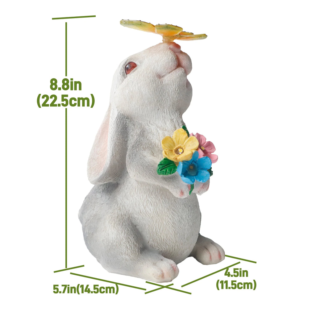 Solar Bunny Light Garden Statue
