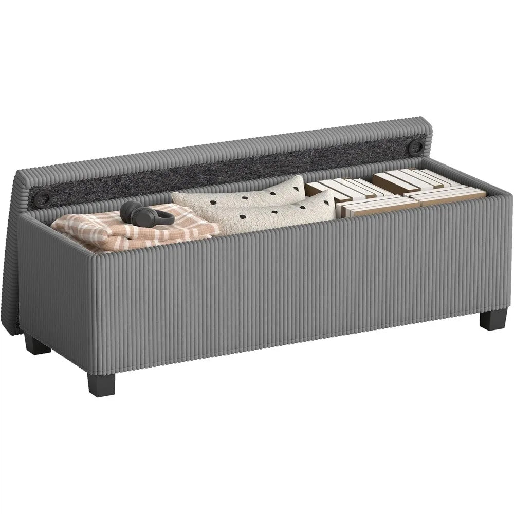 44 Inches Storage Ottoman Bench,