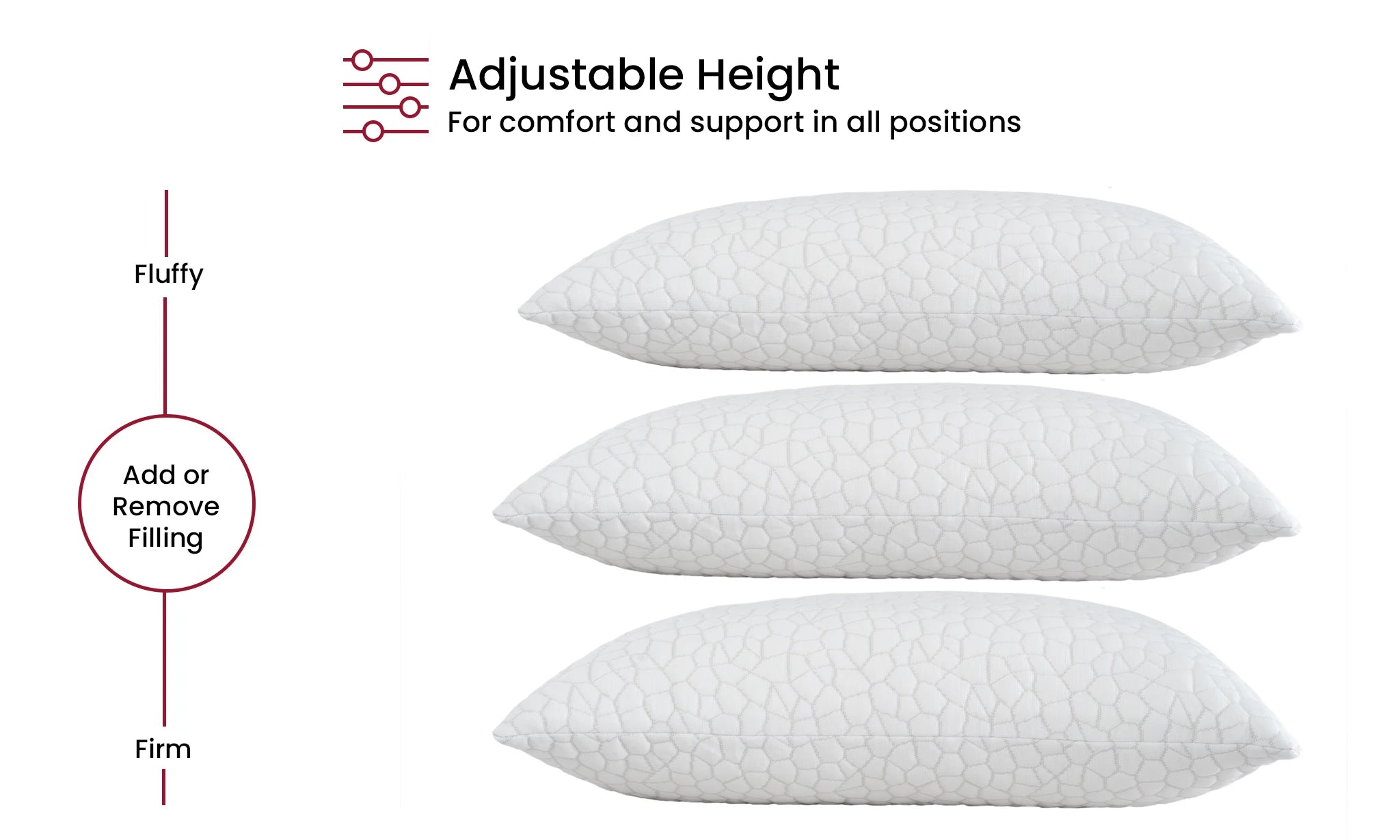 Lux Decor Shredded Memory Foam Pillows 2 Pack