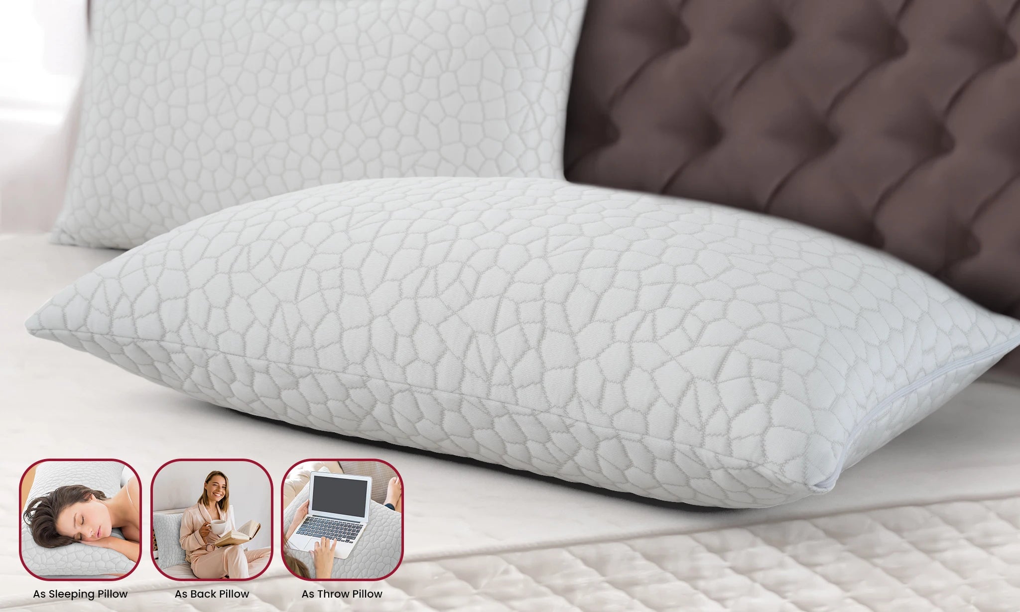 Lux Decor Shredded Memory Foam Pillows 2 Pack