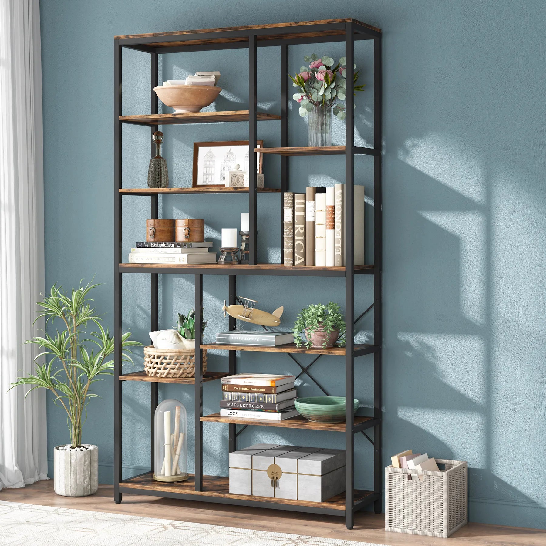Tribesigns 79 Inches Bookcase with Open Shelves