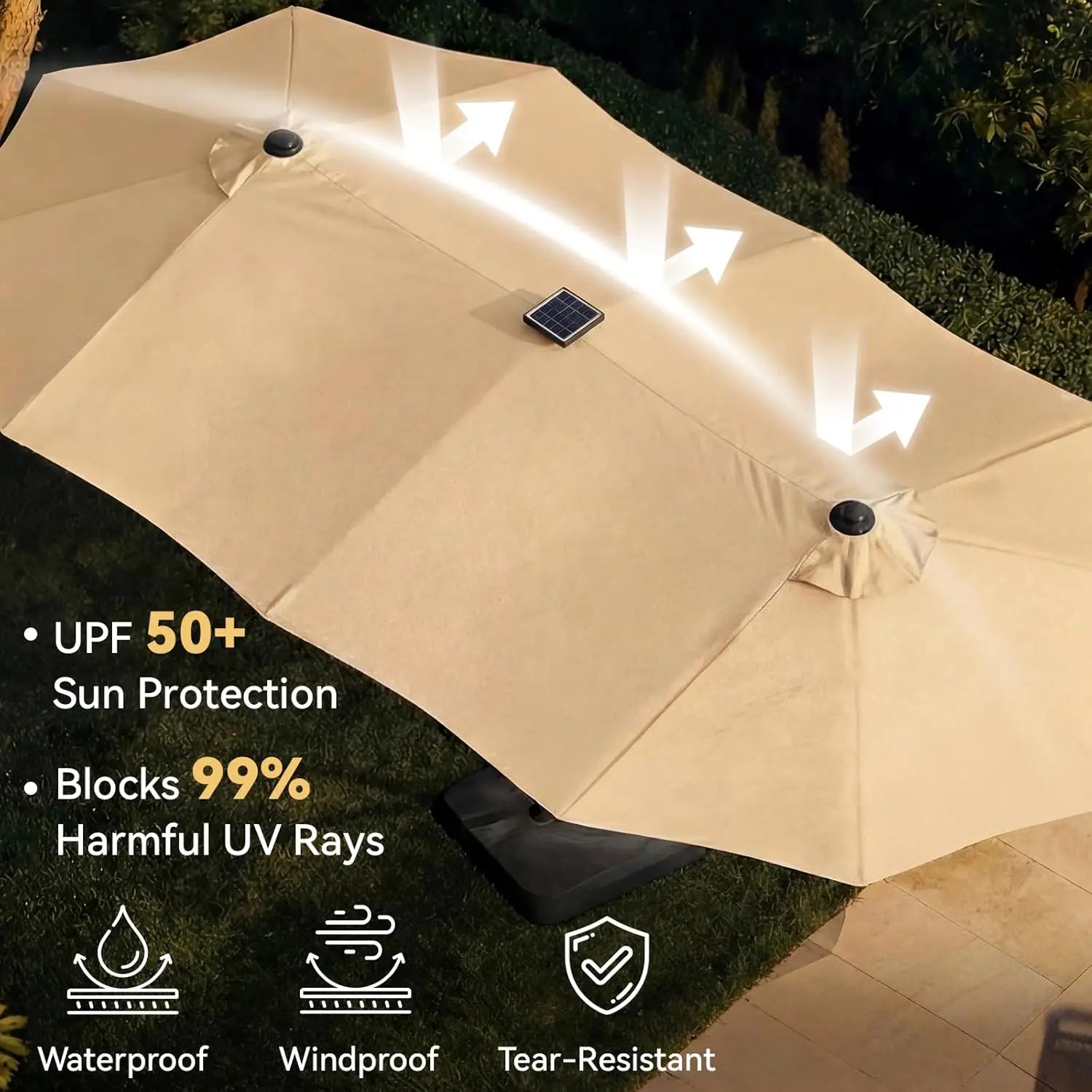 15ft Patio Umbrella with Base Included