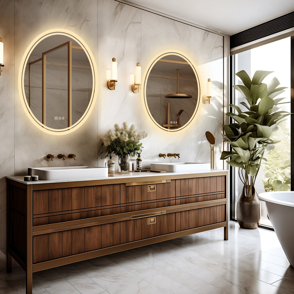 LED Bathroom Mirror Backlit Round