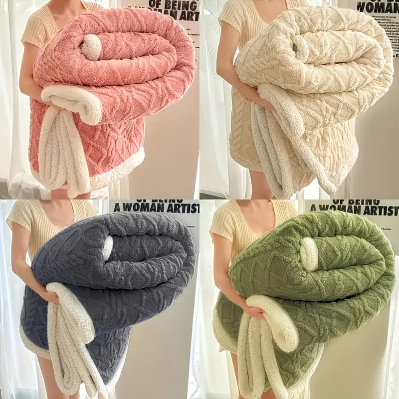 Jacquard Sherpa Weighted Blanket