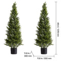 Artificial Topiary Cedar Trees 2 Set