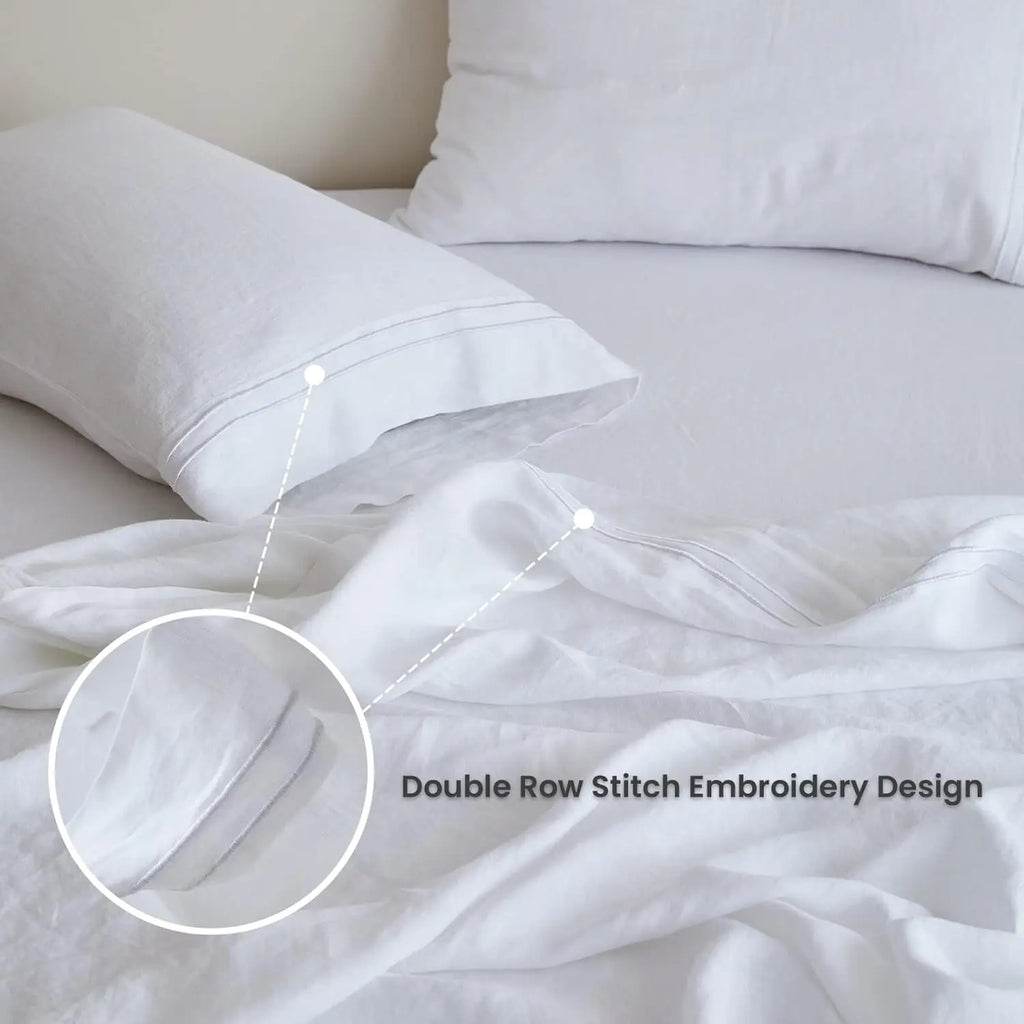 100% Pure Linen Bed Linen Sheet Set