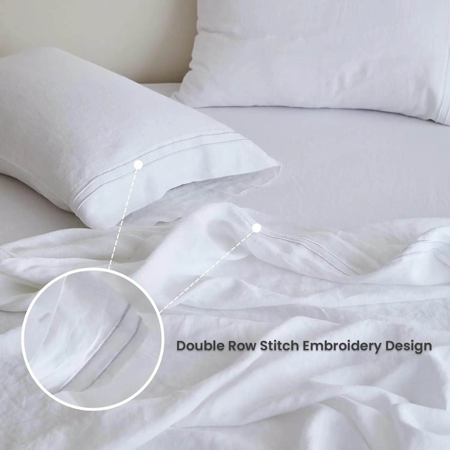 100% Pure Linen Bed Linen Sheet Set