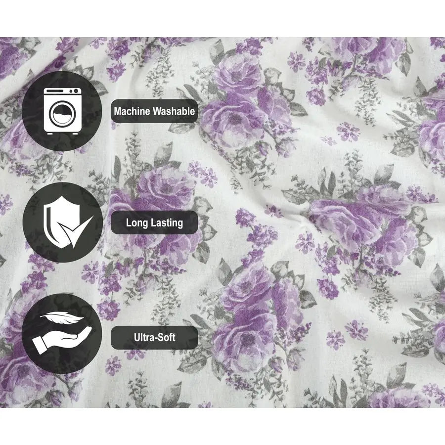 4 Piece 100 Cotton Flannel Sheets Queen Size Bed Set