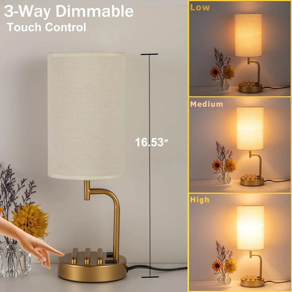 Touch Control USB Table Lamp, 3-Way Dimmable