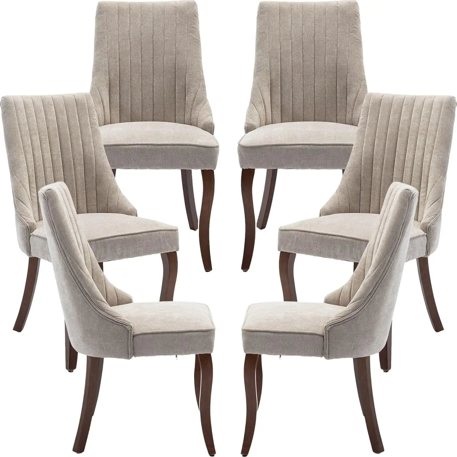 Velvet Upholstered Dining Chairs Set of 6