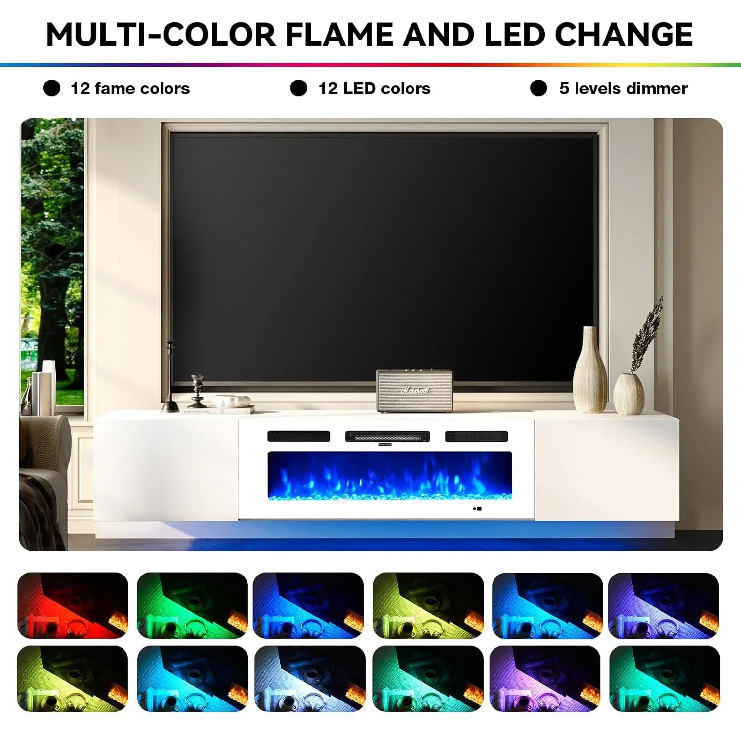 70in Wall Mount Floating TV Stand