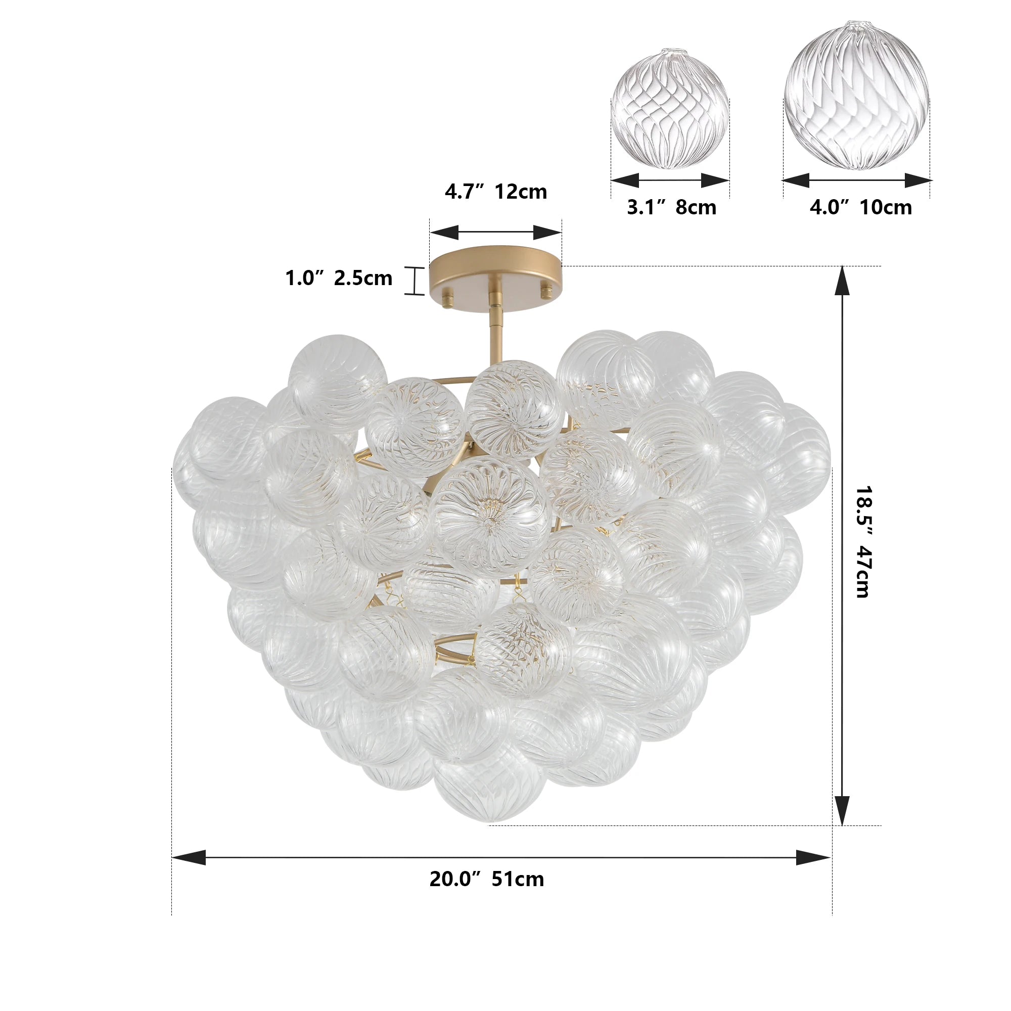 Golden Ceiling Pendant Light Chandelier