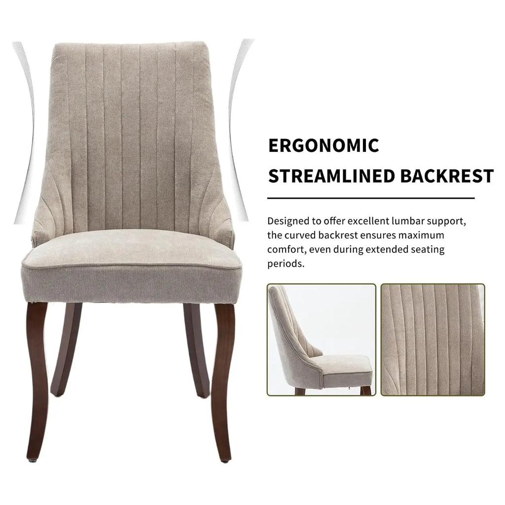 Velvet Upholstered Dining Chairs Set of 6