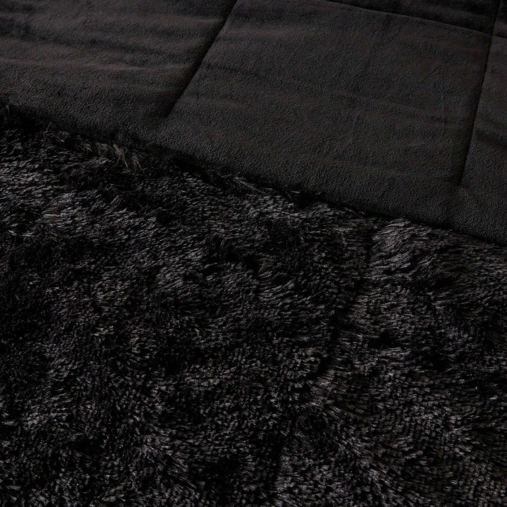 Shaggy Faux Fur Comforter Set With Matching Sham Ultra Soft Plush Reversible All Season Bedding