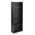 Five-shelf bookcase with adjustable shelves