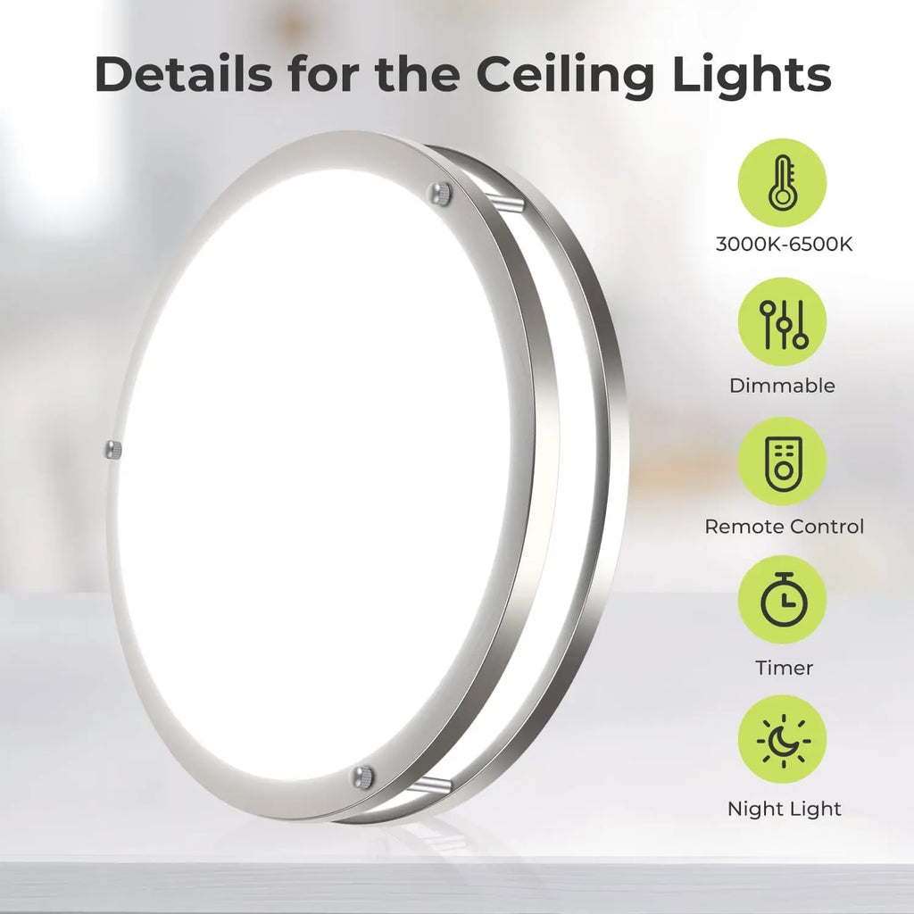 Adjustable Dimmable LED Ceiling Light with Remote