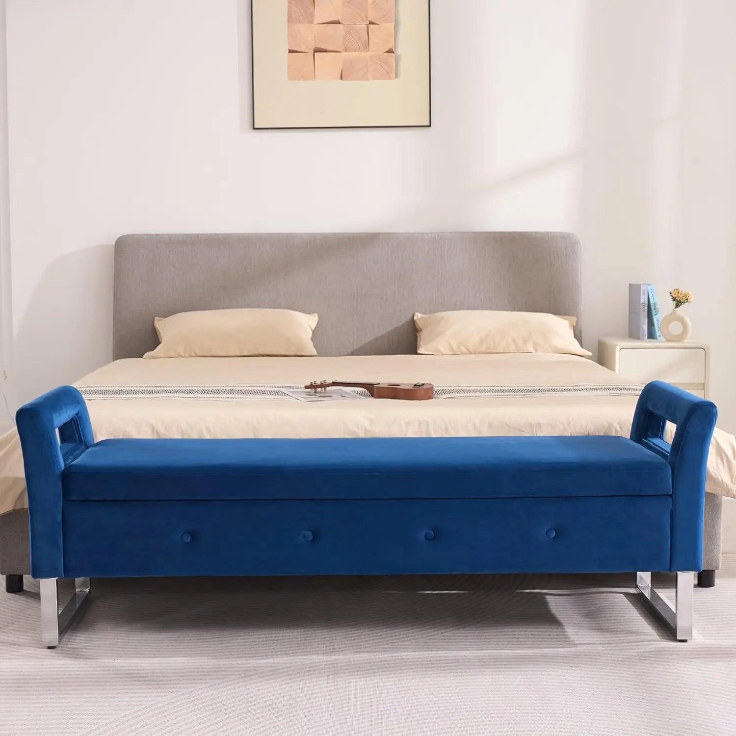 65.35" W Ottoman with Storage Bench