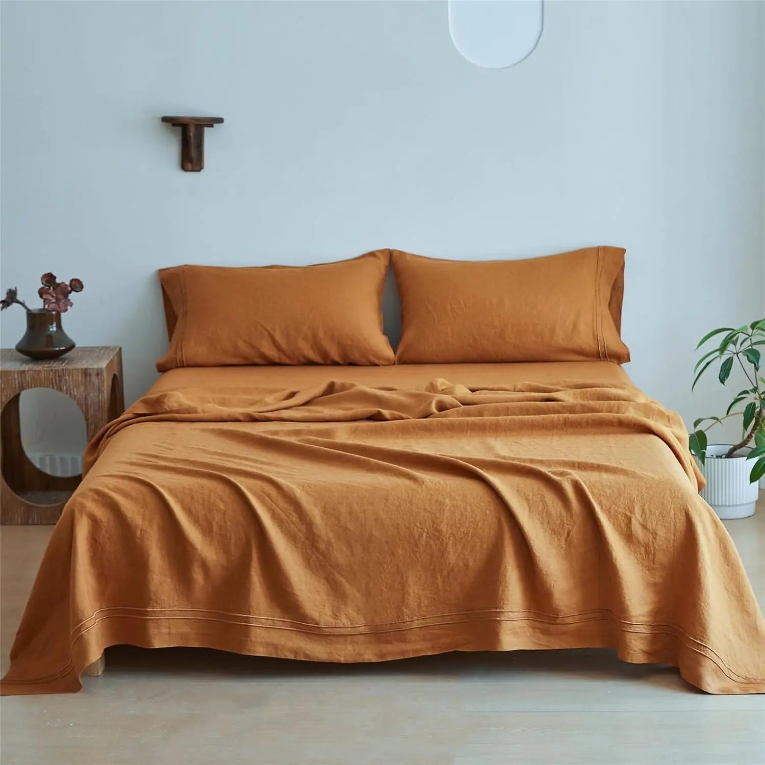 100% Pure Linen Bed Linen Sheet Set