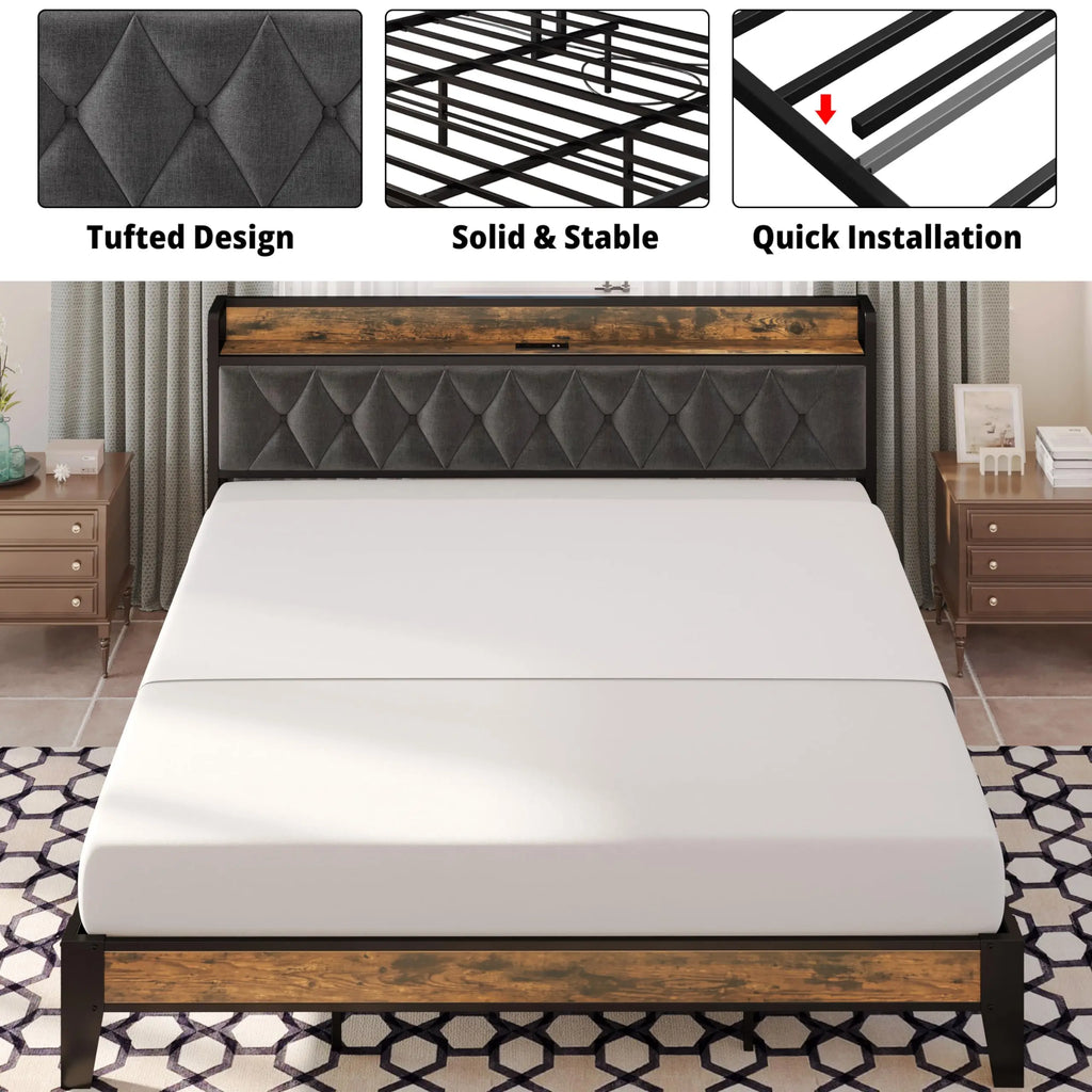 ANCTOR Twin/TwinXL/Full/Queen/King/CaliforniaKing Bed Frames