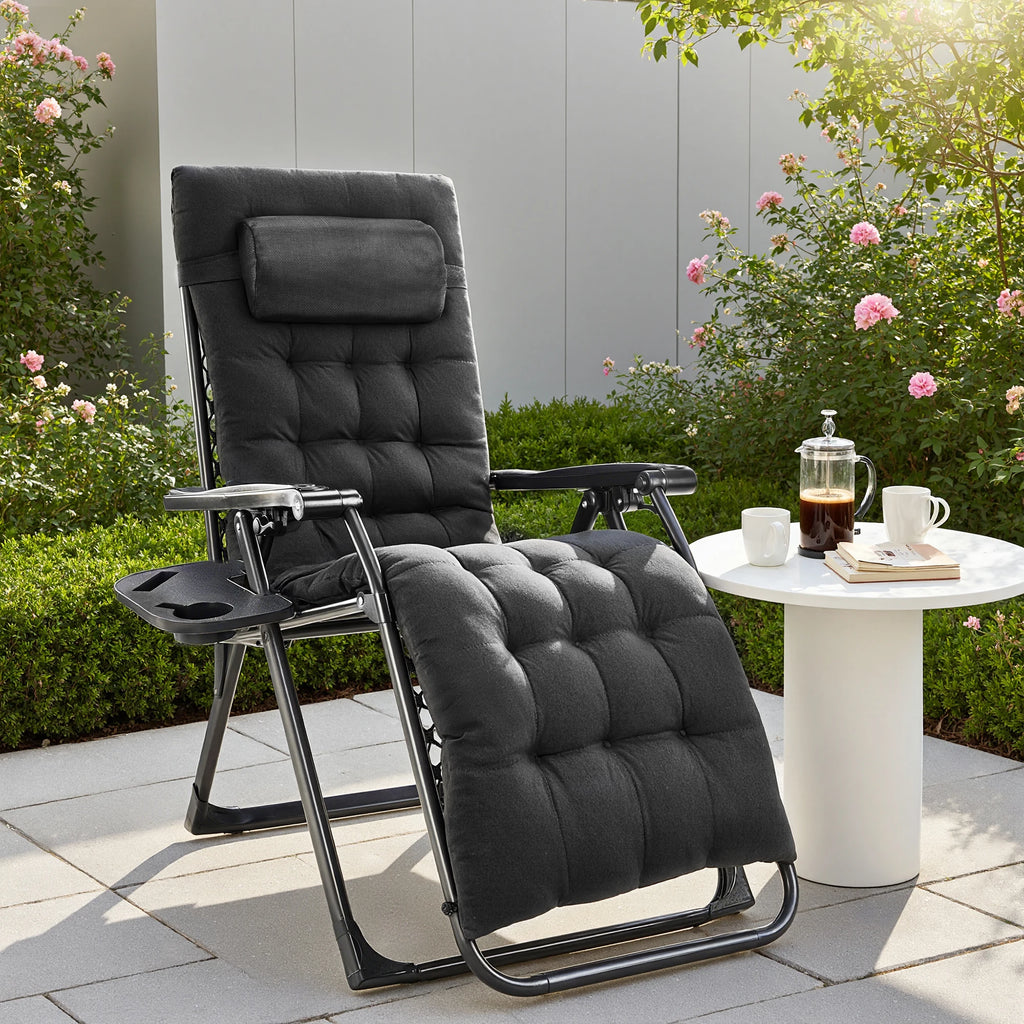 JHK Zero Gravity Recliner Camping Patio Lounge Chair