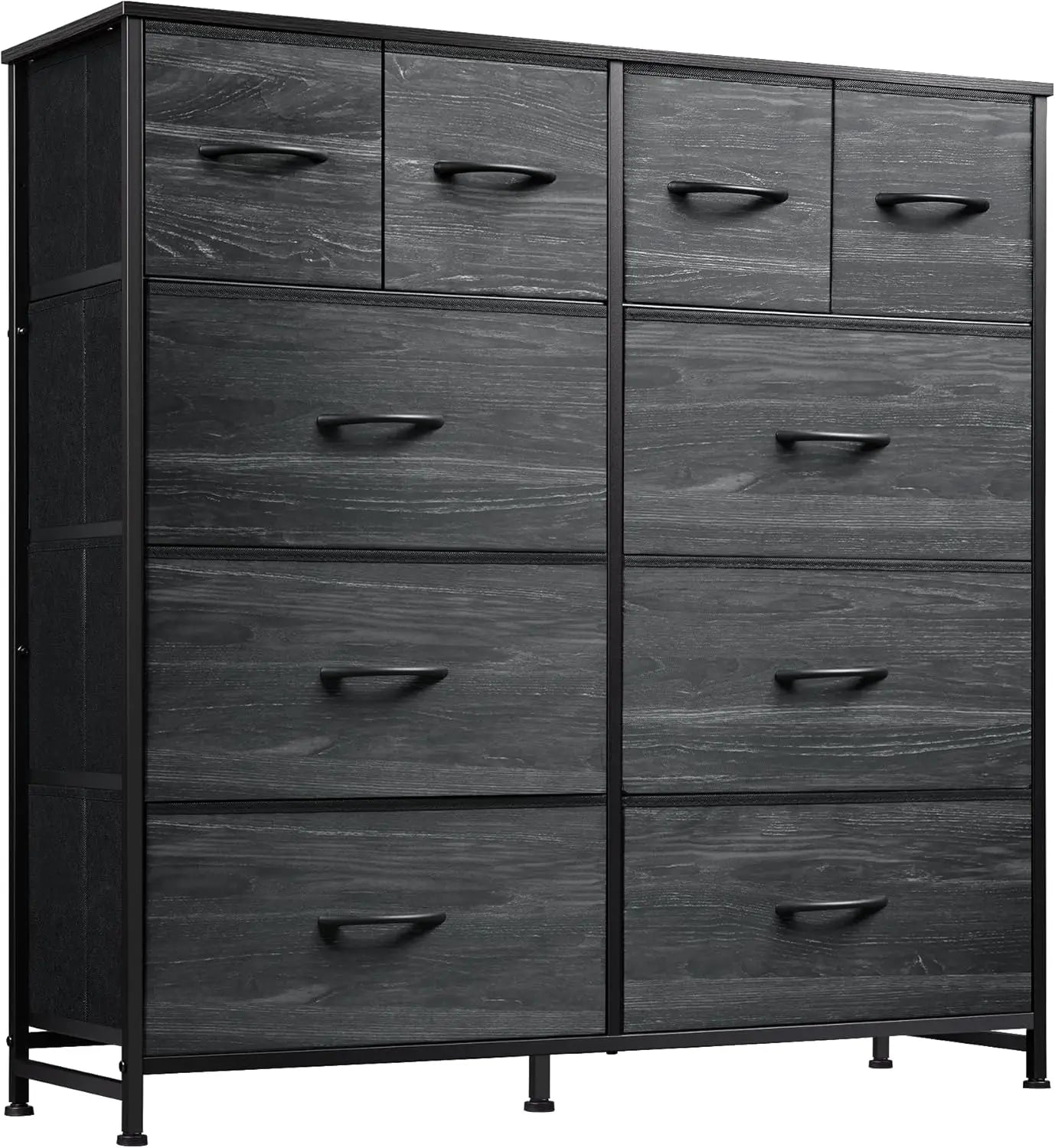 WLIVE White 10-Drawer Fabric Dresser