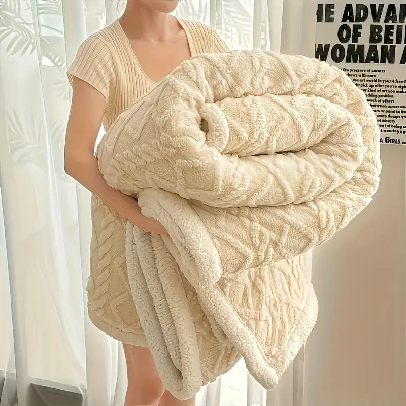Jacquard Sherpa Weighted Blanket