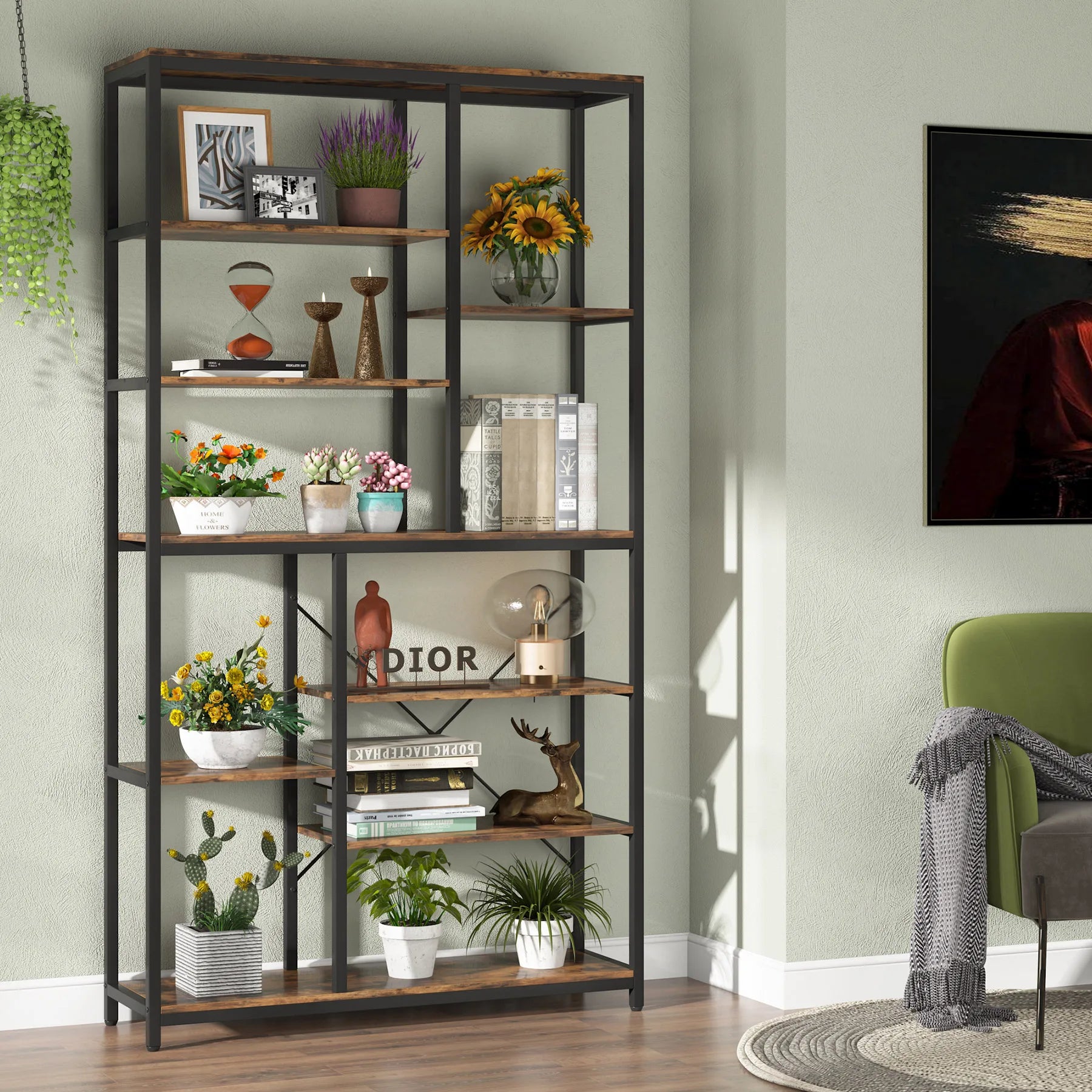 Tribesigns 79 Inches Bookcase with Open Shelves