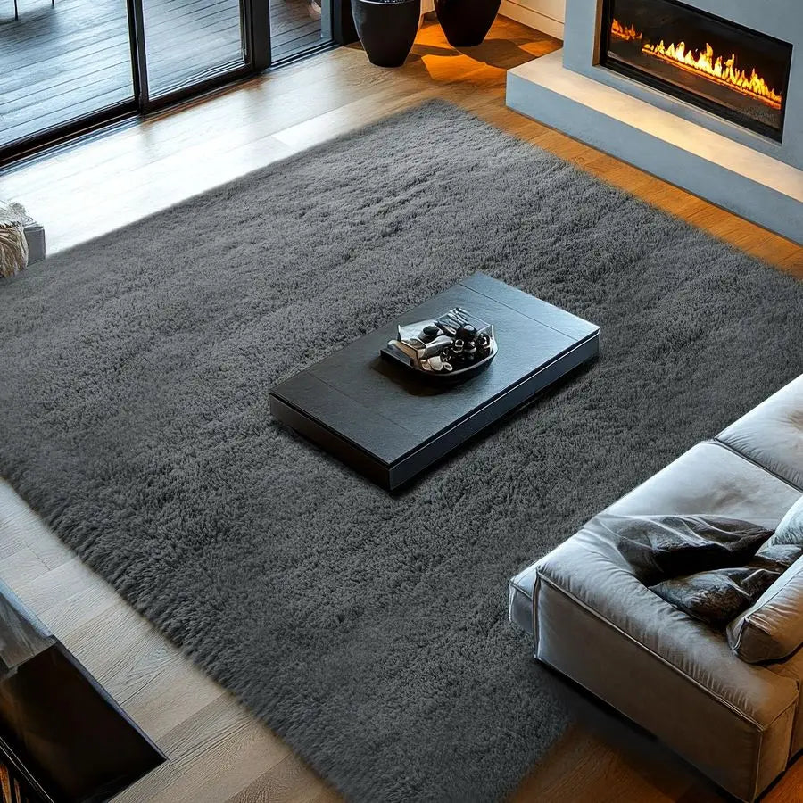8x10 Area Rug Shag Grey Area