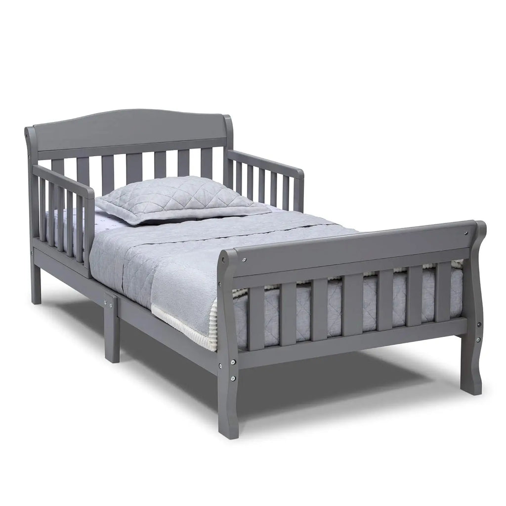 Greenguard Gold Certified Toddler Bed with Full Crib Mattress Fit, Sturdy Wood Construction