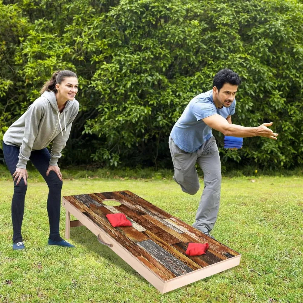 Solid Wood Vintage Cornhole Game Set