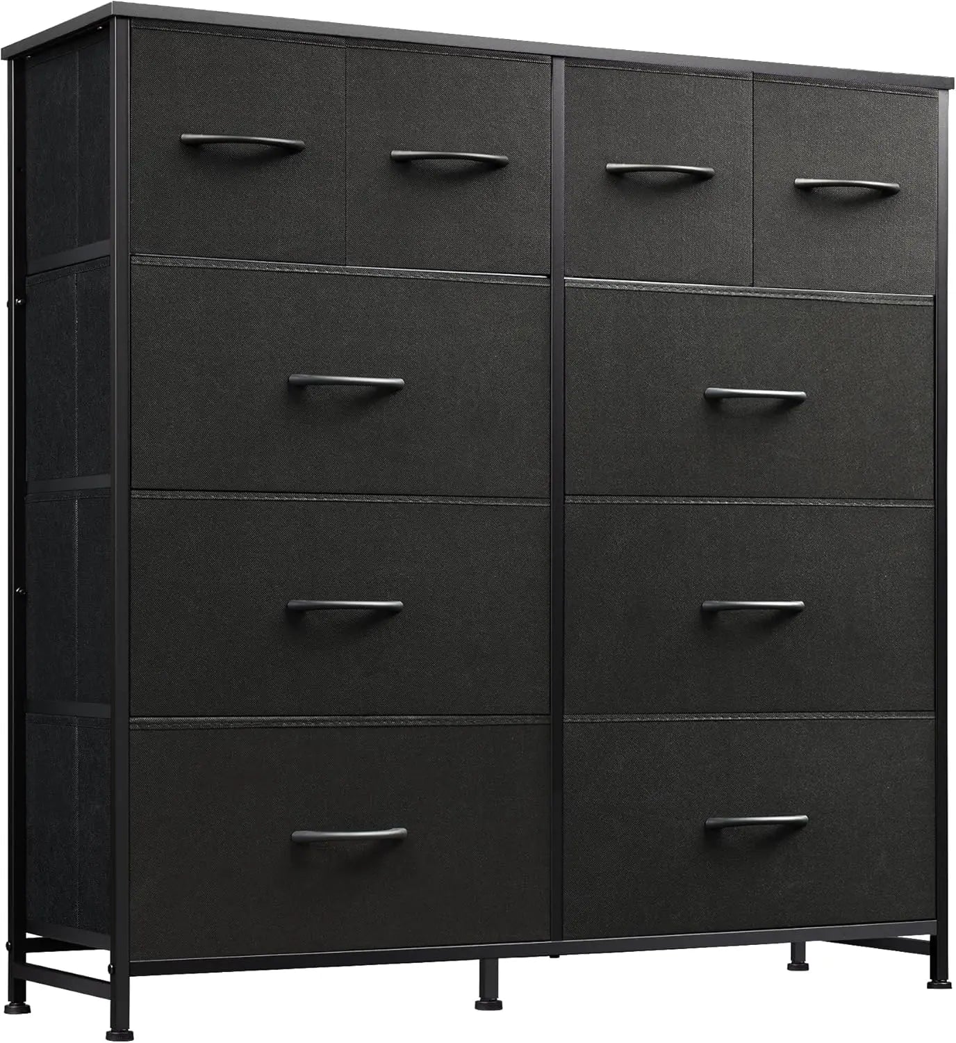 WLIVE White 10-Drawer Fabric Dresser