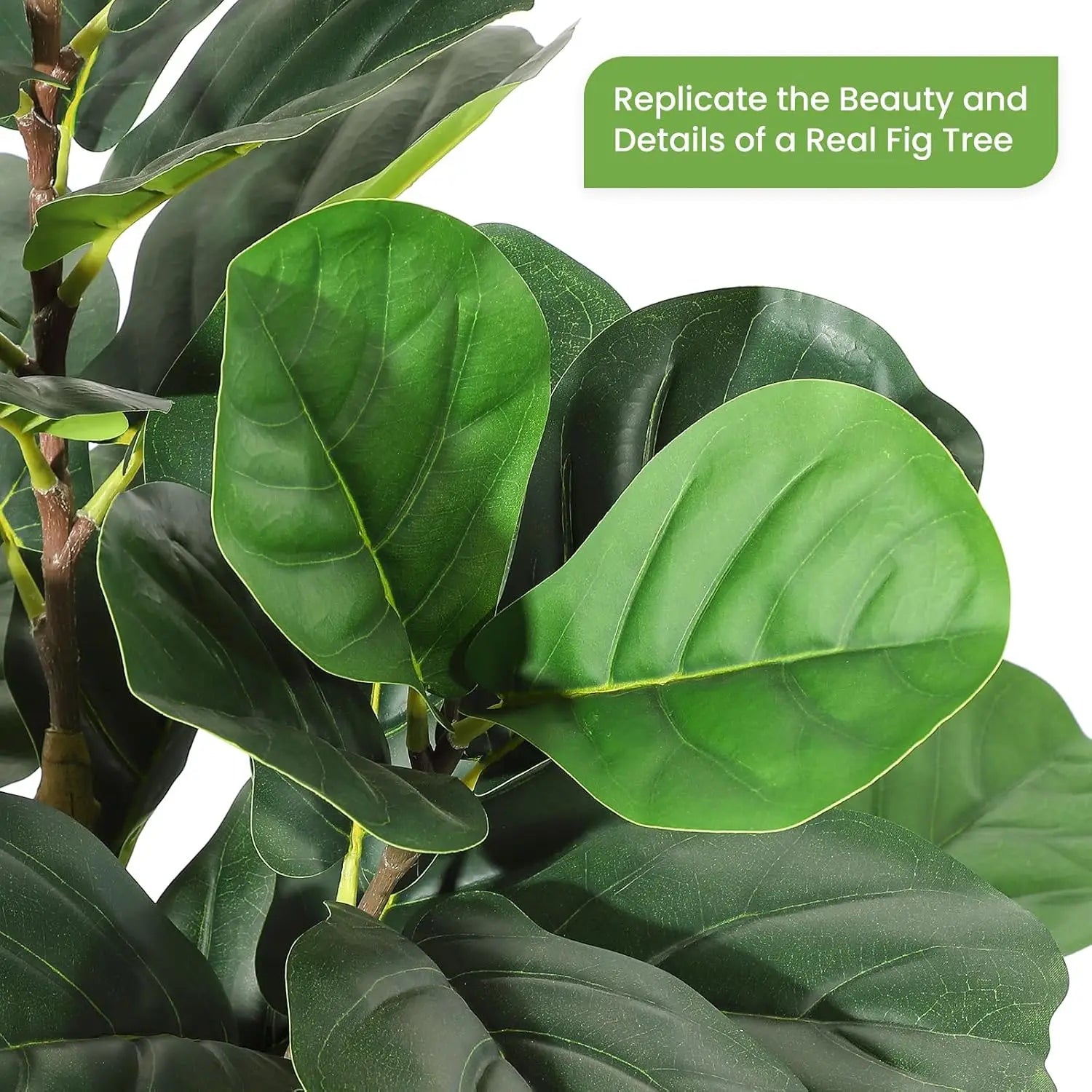 Artificial Fiddle Leaf Fig Tree with P