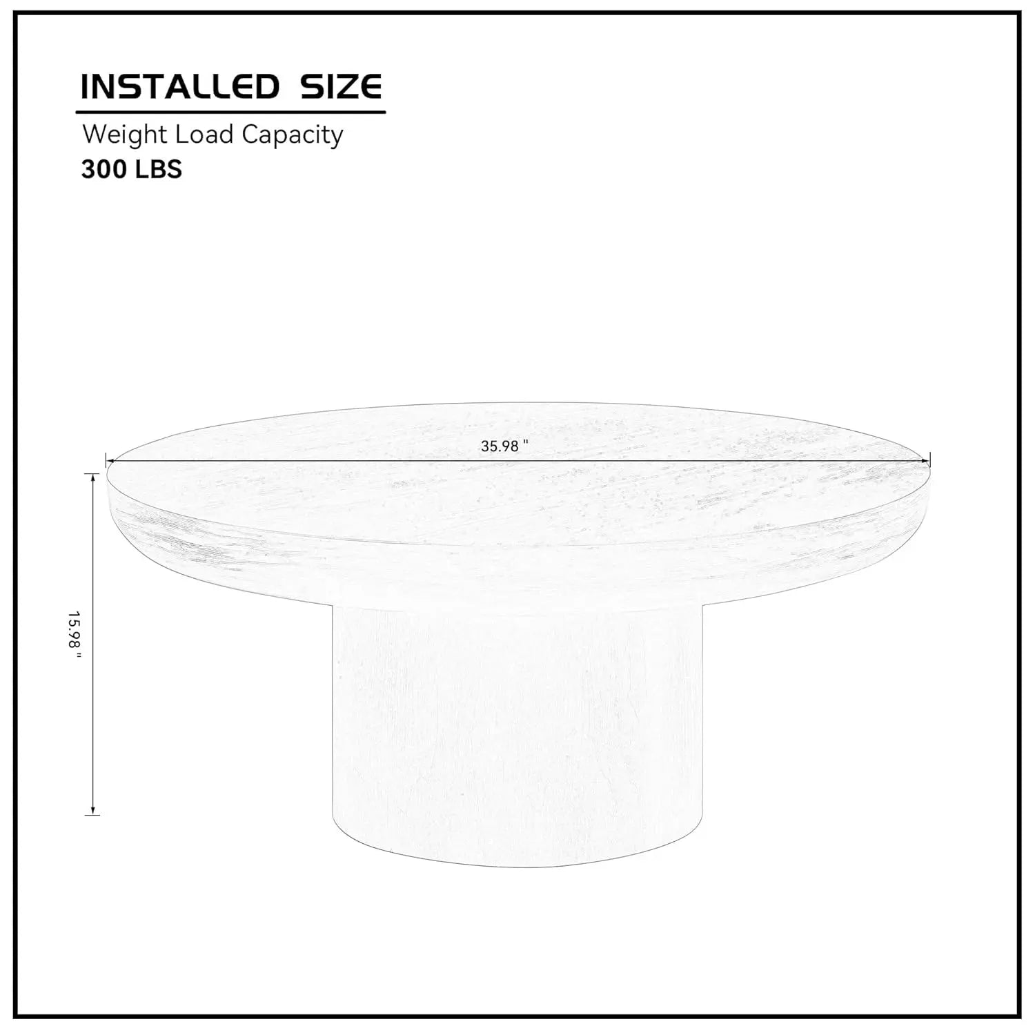 35.98'' Wood Pedestal Coffee Table