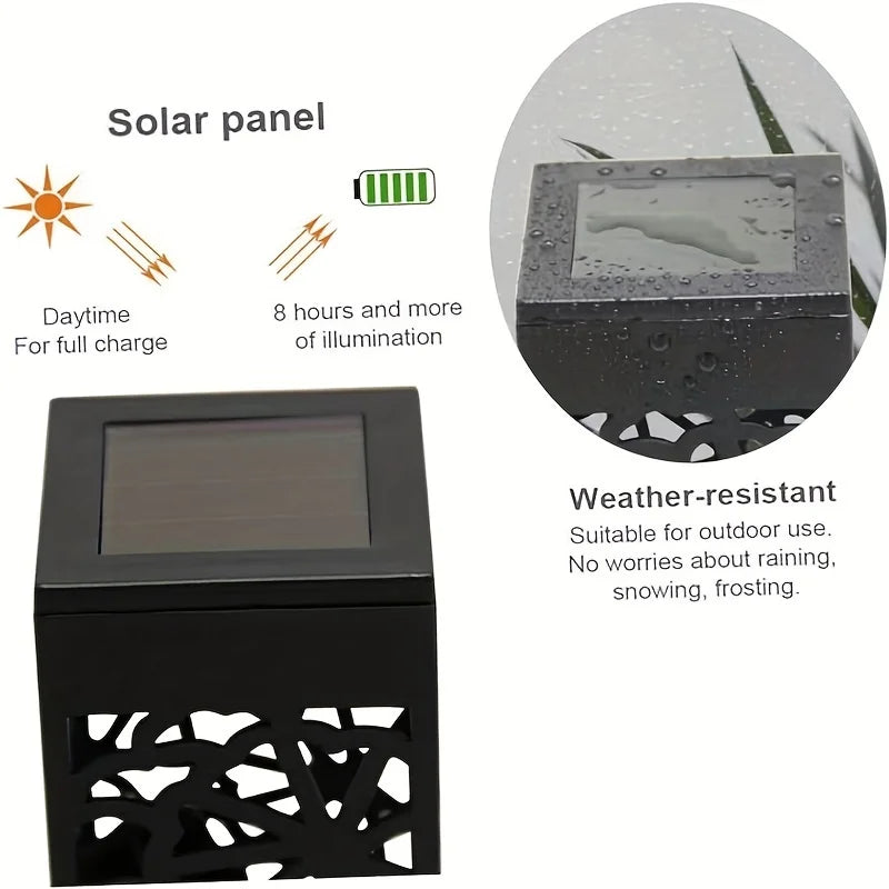 6PCS Solar Powered LED Garden Stake Lights Decorative