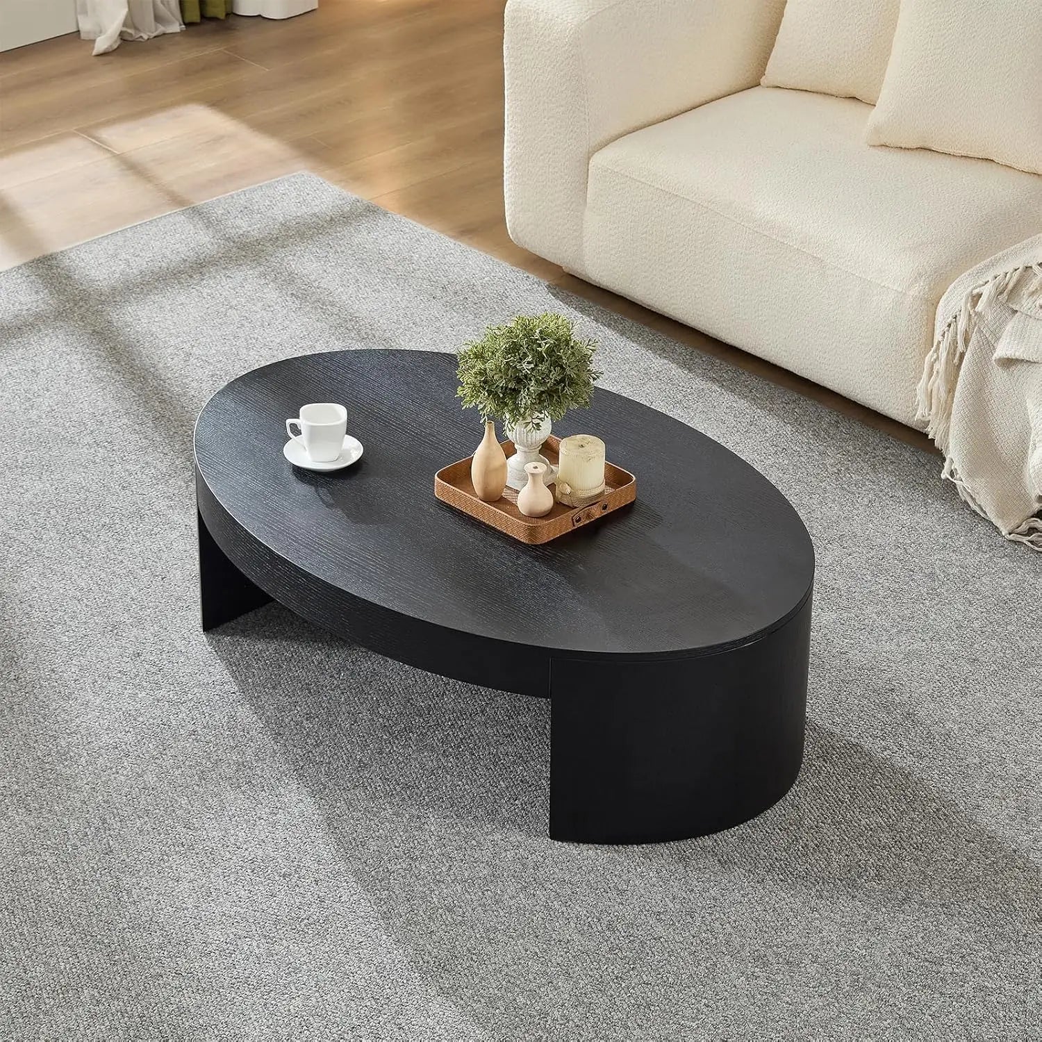 35.98'' Wood Pedestal Coffee Table