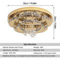Luxury Gold Crystal Ceiling Lamp Dimmable Led Chandelier