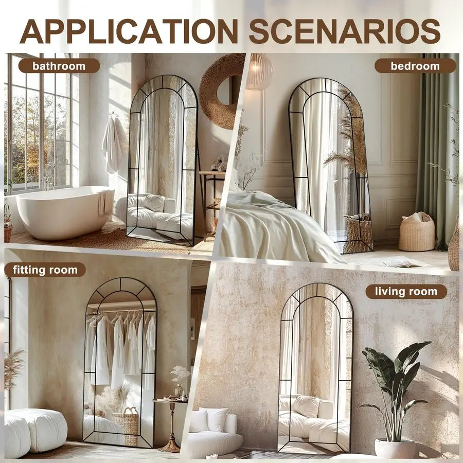 Mirror,Full Length Floor, Window Pane Room A