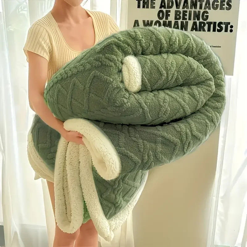 Jacquard Sherpa Weighted Blanket