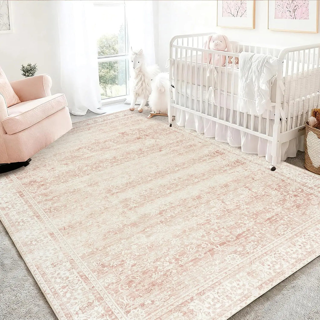 5x7 Pink Nursery Rug