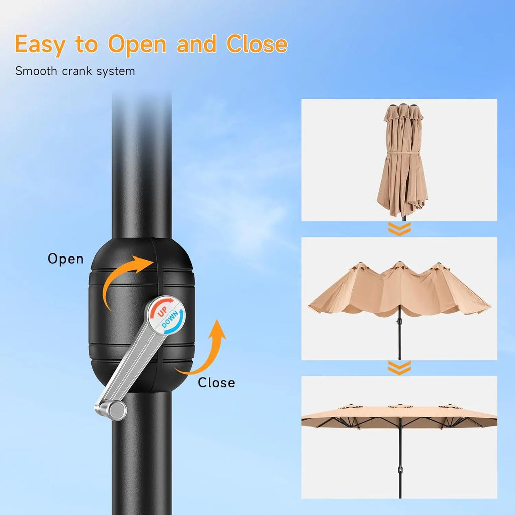 15ft Patio Umbrella with Base