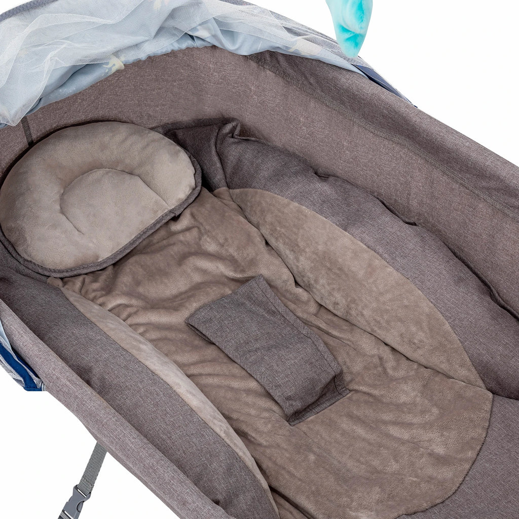 Baby Cradle Swing 5 Speeds Electric Stand Crib Auto Rocking Chair Bed with Remote Control