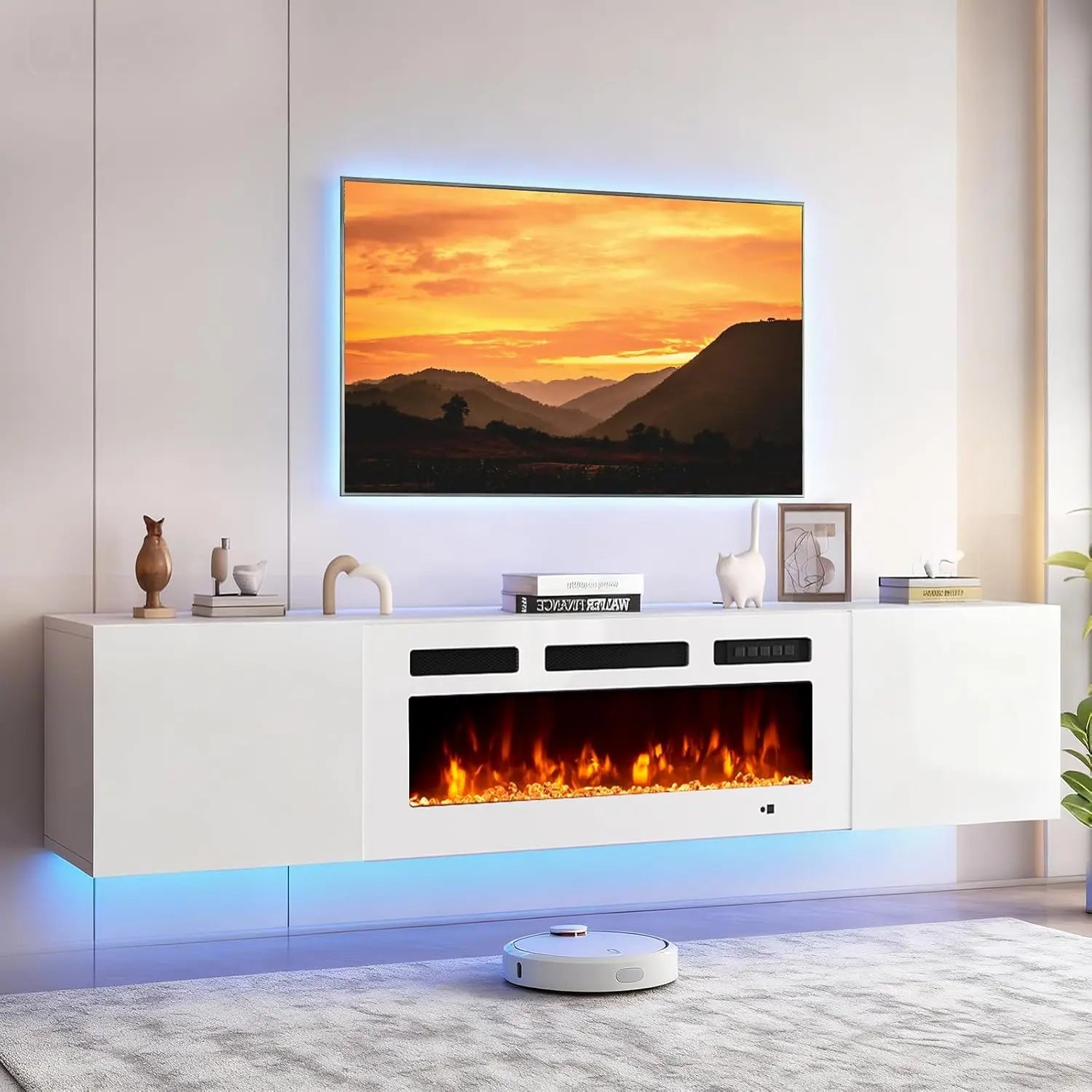 70in Wall Mount Floating TV Stand