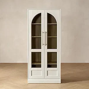 Blake Tall Display Cabinet, Kitchen Buffet Pantry Cupboard, Trophy Display Case,