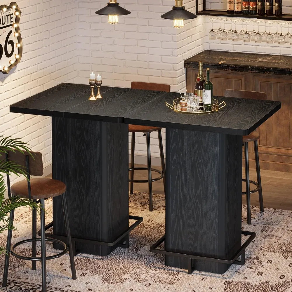 Bar Table, 39.37" High Square Pub Table