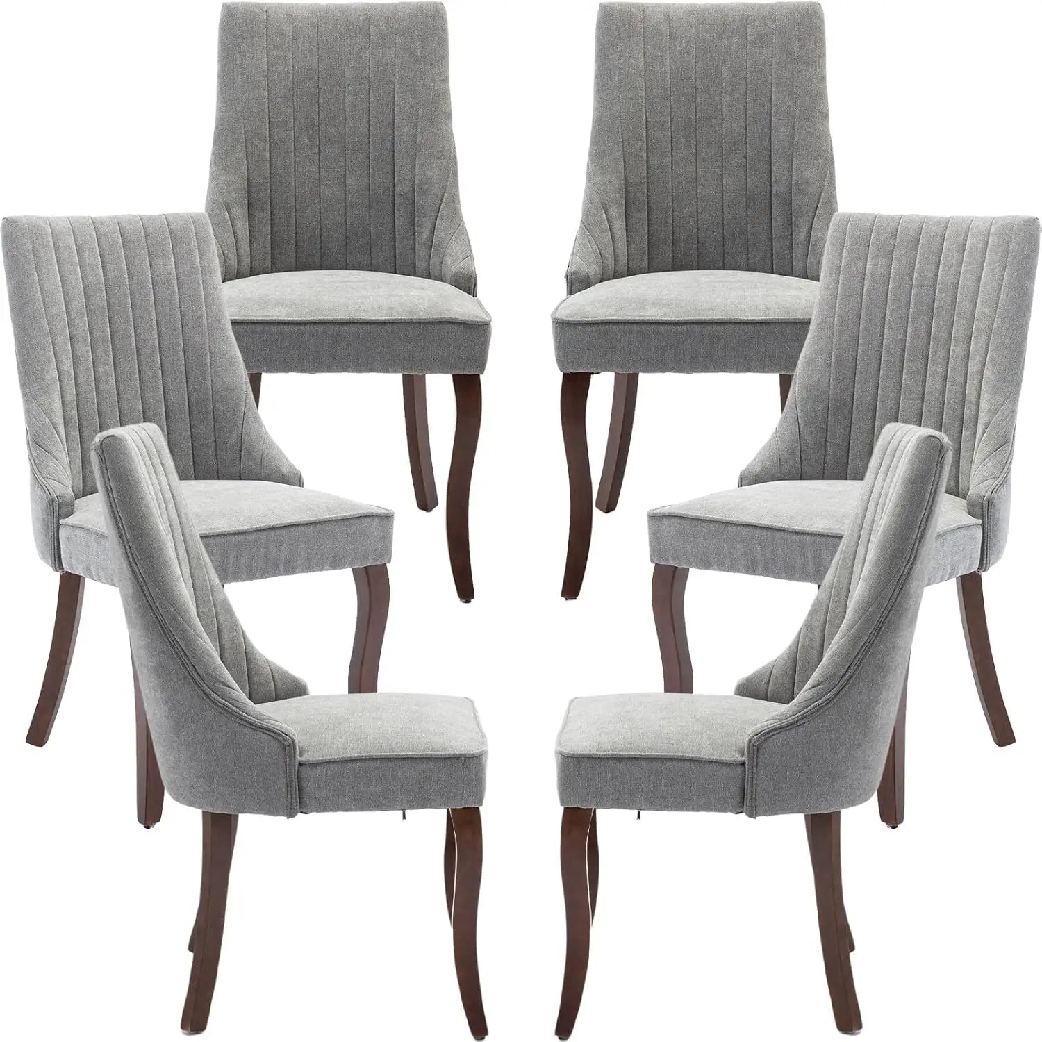 Velvet Upholstered Dining Chairs Set of 6