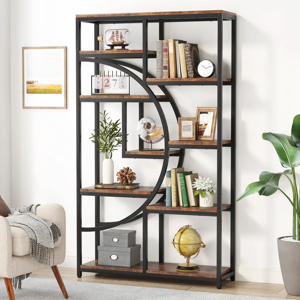 Tribesigns Bookshelf Industrial 5 Tier Etagere Bookcase