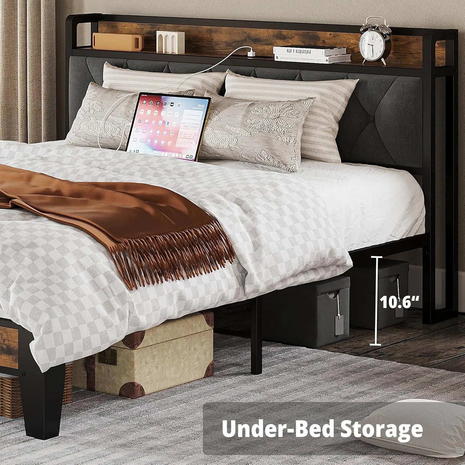 ANCTOR Twin/TwinXL/Full/Queen/King/CaliforniaKing Bed Frames